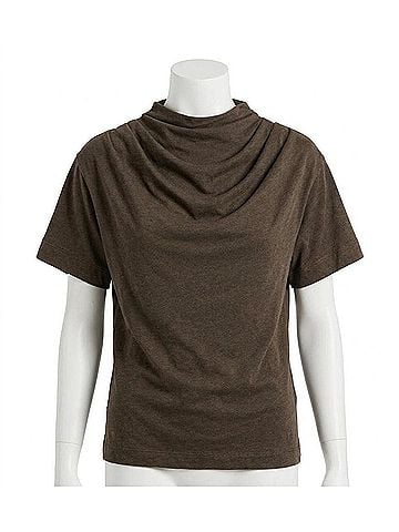 NATION LTD Daryl Cowlneck Tee in Espresso (view 1)