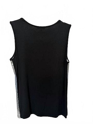 600 West Women Dip-Dye Sequin Knit Back Tank Top in Silver/Blue/Black (view 2)