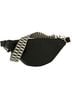 On 34th Solid Black White Leather Belt Bag One size - photo 2