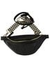 On 34th Solid Black White Leather Belt Bag One size - photo 1