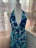 DKNY 100% Polyester 100% Polyester Floral Blue Multi Color Cocktail Dress Size 4 - photo 4