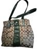 Coach Print Brown Green Leather Belt One size - photo 1