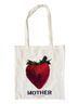 Mother 100% Canvas Stripes Graphic Red White Tote One size - photo 1
