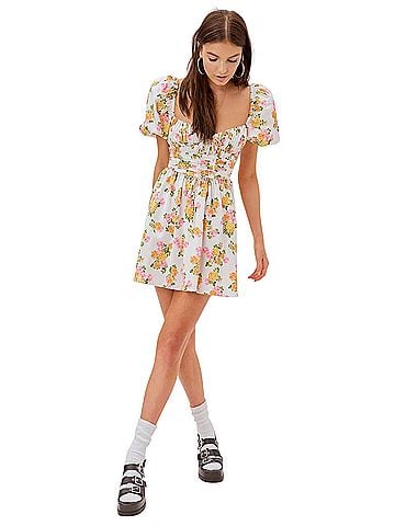 For Love & Lemons For Love & Lemons Emma Floral Mini Dress Cocktail Dress (view 2)