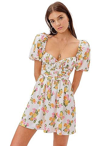 For Love & Lemons For Love & Lemons Emma Floral Mini Dress Cocktail Dress (view 1)