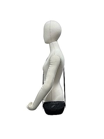 Bottega Veneta BOTTEGA VENETA Intrecciato Leather Mini Shoulder Bag/Pouch/Sacoche, Black, 299-3 (view 2)