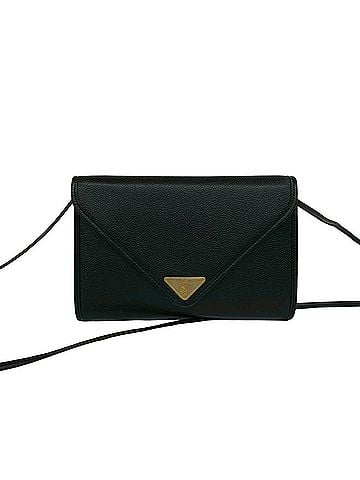 Yves Saint Laurent YVES SAINT LAURENT YSL Logo Hardware Leather Shoulder Bag Pouch Sacoche Black 28863 (view 1)