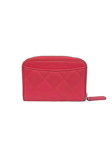 Chanel CHANEL Matelassé Coco Mark Caviar Leather Round Zip Wallet/Coin Case Pink 23080 (view 2)