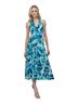 DKNY 100% Polyester 100% Polyester Floral Blue Multi Color Cocktail Dress Size 4 - photo 1