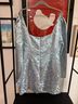 Sau Lee 55% Polyester 45% Nylon 100% Rayon Floral Blue Cocktail Dress Size 14 - photo 10