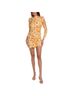 Saylor 100% Viscose Jacquard Yellow Cocktail Dress Size S - photo 1
