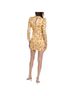 Saylor 100% Viscose Jacquard Yellow Cocktail Dress Size S - photo 2