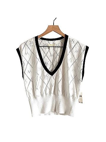 Anthropologie Maeve Violette Icon Logo Vest Sweater Vest (view 1)