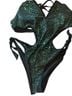 No Tags Accessory Black Green One Piece Swimsuit Size XXL - photo 1