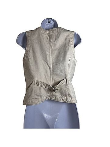 Banana Republic Denim Short Classic Vest Sleeveless Top (view 2)