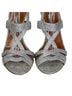 Tabitha Simmons 100% Leather Silver Multi Color Heels Size EU 38 1/2 - photo 11