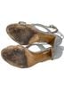 Tabitha Simmons 100% Leather Silver Multi Color Heels Size EU 38 1/2 - photo 7