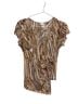 Aphrodite Print Brown Short Sleeve Blouse Size L - photo 1