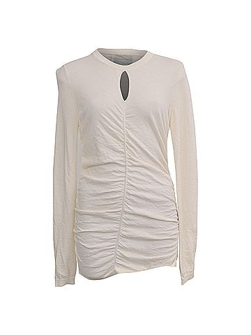 Isabel Marant Isabel Marant Posy Gathered Sweater in Cream Wool (view 1)
