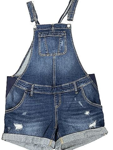 Indigo Blue Overall Shorts (view 2)
