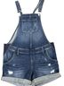 Indigo Blue Blue Overall Shorts Size S - photo 2