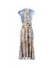 ASOS 100% Polyester Tan White Gold Cocktail Dress Size 8 - photo 2