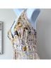 ASOS 100% Polyester Tan White Gold Cocktail Dress Size 8 - photo 4