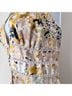 ASOS 100% Polyester Tan White Gold Cocktail Dress Size 8 - photo 5