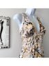 ASOS 100% Polyester Tan White Gold Cocktail Dress Size 8 - photo 6