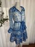Dalia Macphee Floral Blue White Casual Dress Size S - photo 9