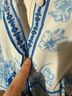 Dalia Macphee Floral Blue White Casual Dress Size S - photo 8