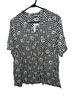Torrid Graphic Checkered-gingham Floral Black White Short Sleeve Button-Down Shirt Size 2X - photo 2