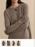 Jenni Kayne Solid Brown Tan Pullover Sweater Size L - photo 3