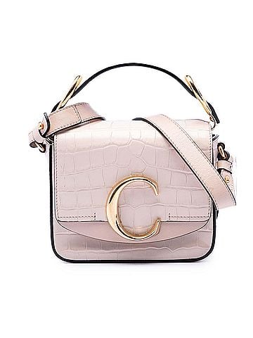Chloé Mini Croc Embossed Calfskin C Satchel (view 1)