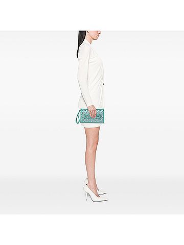 Chanel Quilted Tweed PVC Logo Wristlet Clutch (view 2)