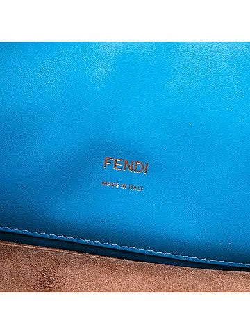 Fendi Suede and Leather Kan U Colorblock Satchel (view 2)