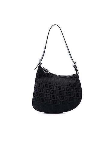 Fendi Zucchino Canvas Oyster Shoulder Bag (view 1)