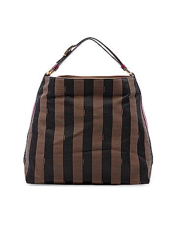 Fendi Large Pequin Canvas Hobo (view 1)
