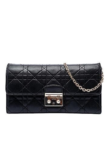Dior Lambskin Cannage Miss Dior Promenade Wallet on Chain (view 1)