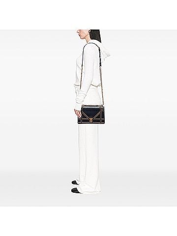 Dior Medium Studded Lambskin Diorama Flap (view 2)