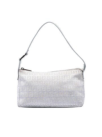 Fendi Zucchino Metallic Canvas Pochette (view 1)