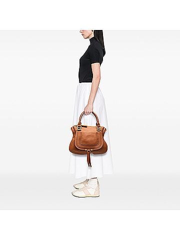 Chloé Medium Pebbled Calfskin Marcie Satchel (view 2)