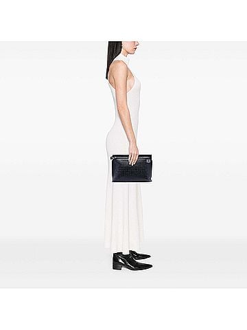 Loewe Embossed Anagram Leather Repeat T Clutch (view 2)
