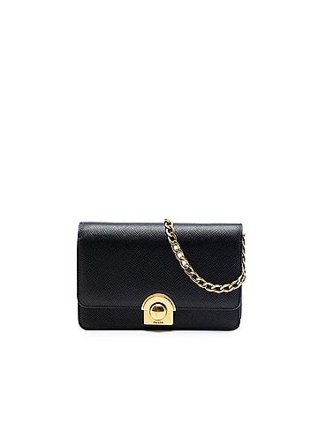 Prada Saffiano Arcade Wallet On Chain (view 1)