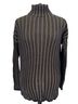 Peruvian Connection 100% Pima Cotton Stripes Black Green Pullover Sweater Size M - photo 1