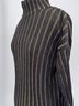 Peruvian Connection 100% Pima Cotton Stripes Black Green Pullover Sweater Size M - photo 5