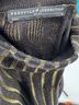 Peruvian Connection 100% Pima Cotton Stripes Black Green Pullover Sweater Size M - photo 3