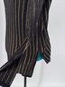 Peruvian Connection 100% Pima Cotton Stripes Black Green Pullover Sweater Size M - photo 8