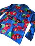 Escada Print Blue Red Long Sleeve T-Shirt Size S - photo 2