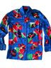 Escada Print Blue Red Long Sleeve T-Shirt Size S - photo 1